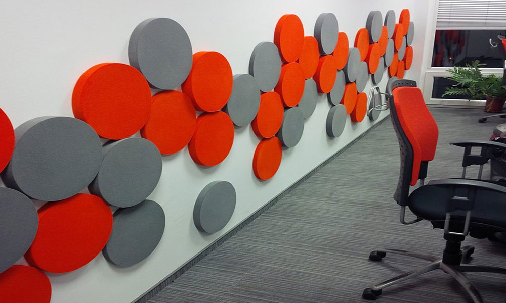 Akustik dairesel panel detay görünüm