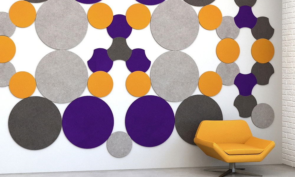 Akustik dairesel panel tavan uygulaması