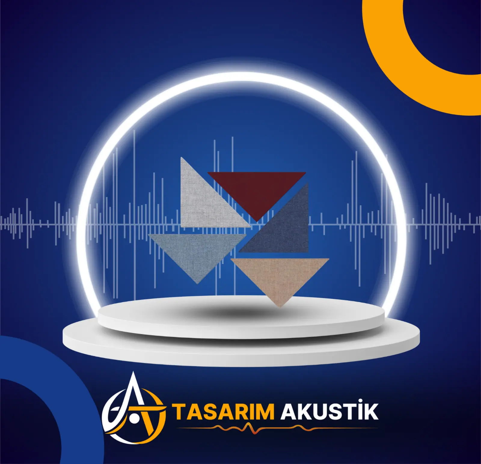 Akustik üçgen panel görsel 5